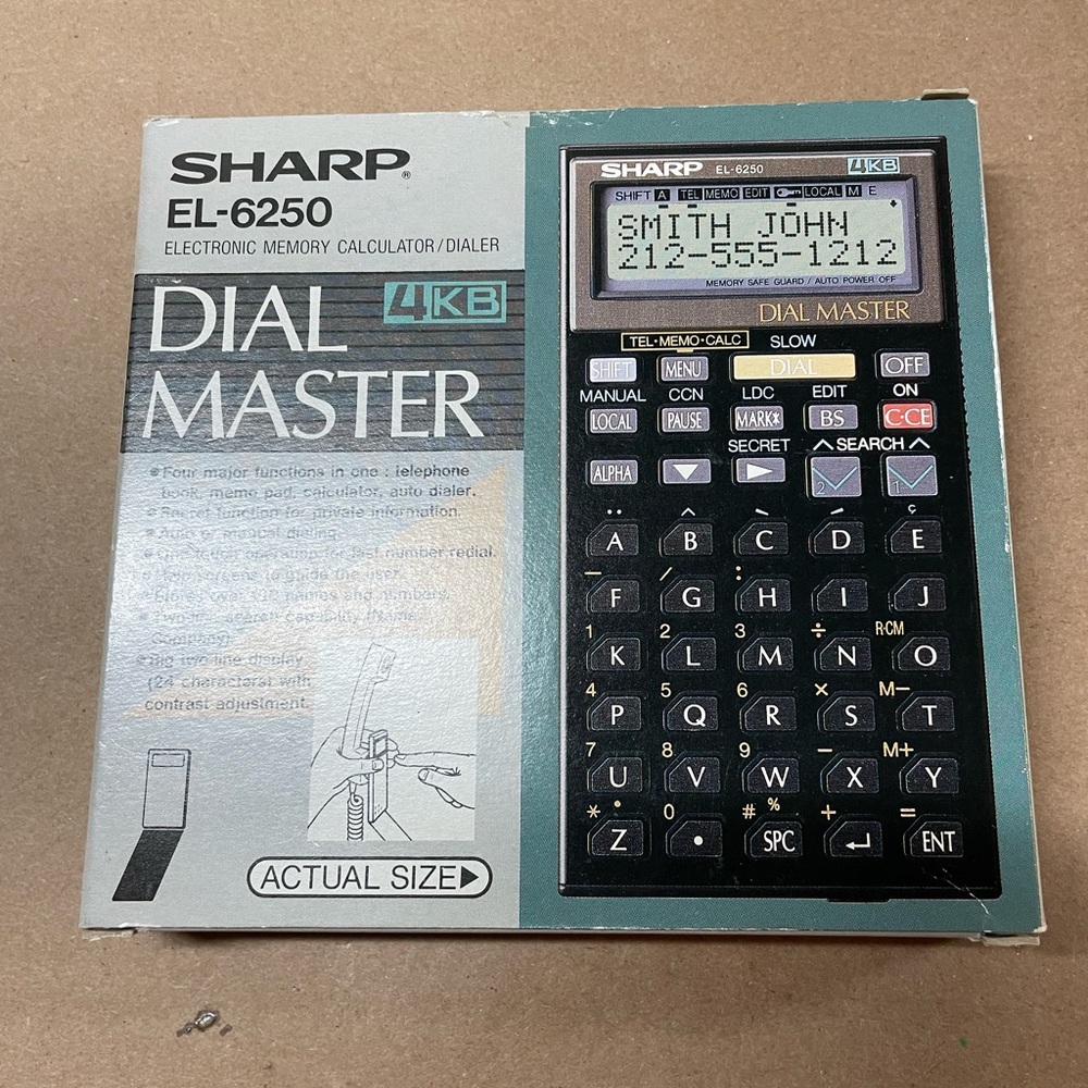 SHARP EL-6250 Electronic Memory Calculator/Dialer
